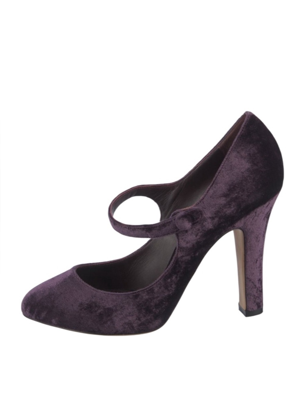 Dolce & Gabbana Purple Velvet Mary Jane Pumps High Heel EU 39 US 9